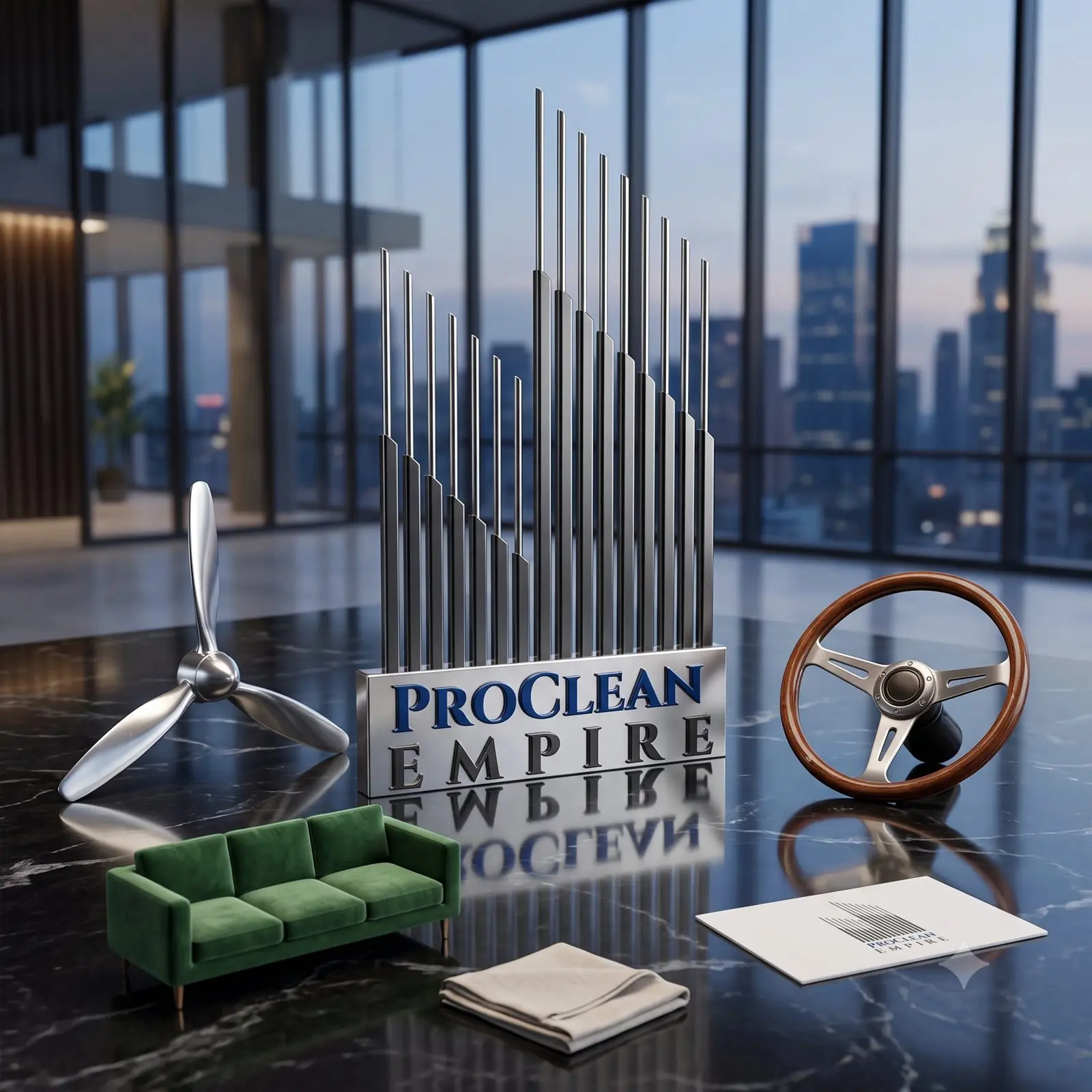 Espace de bureaux haut de gamme entretenu par ProClean Empire